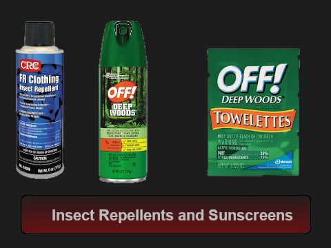 Insect Repellents and Sunscreens