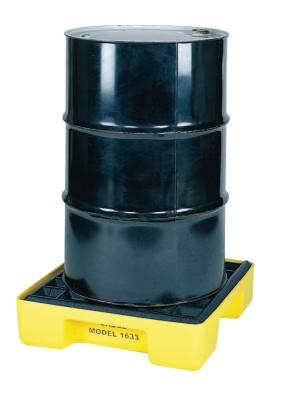 Eagle Mfg 1-Drum Modular Platforms, Yellow, 2,000 lb, 15 gal, 26 in x 26 1/4 in, 1633