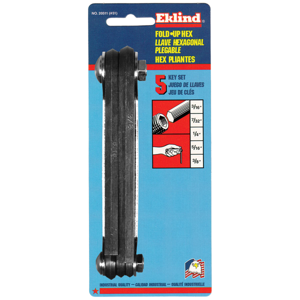 Eklind Inch Fold-Up Hex Key Sets - AMMC