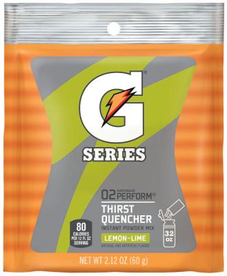 Gatorade® G Series 02 Perform® Thirst Quencher Instant Powder, 2.12 oz, Pouch, 32 oz Yield, Lemon-Lime, 03928