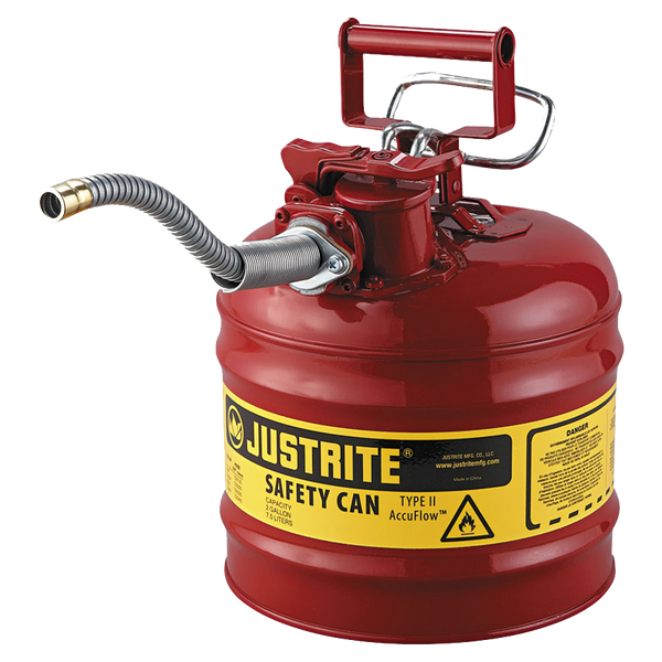 Justrite Type II AccuFlow Steel Safety Can for flammables - AMMC - 1