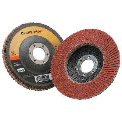 3M™ Cubitron II Flap Disc 967A, 4 1/2", 40 Grit, 7/8" Arbor, 13,300 rpm, Type 27, 051141-55605