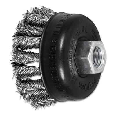 Advance Brush COMBITWIST Knot Wire Cup Brush, 2 3/4 in Dia., .02 in Stainless Steel Wire, 82856