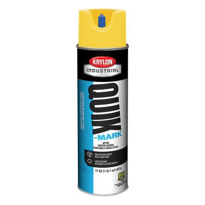 Krylon?? Industrial Quik-Markƒ?› APWA Water-Based Inverted Marking Paint, 12oz Aerosol, Utility Yellow, A03801004