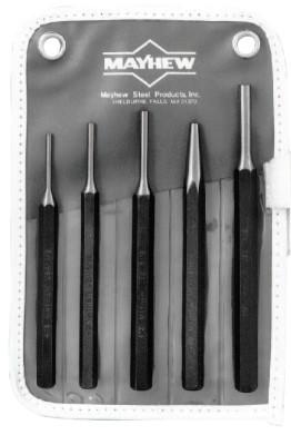 Mayhew 5-Piece Punch & Chisel Set - High Carbon Steel, Includes Cold Chisel, Pin Punch, Center Punch