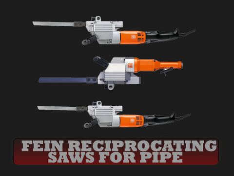 Reciprocating saws for pipe