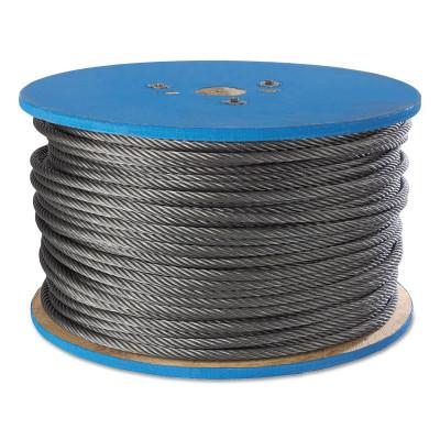 Peerless® Industrial Group Aircraft Quality Wire Ropes, 7 Strands, 19 Strands/Wire, 1/4 in, 1,400 lb Load, 4503317
