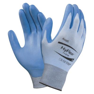 Ansell HyFlex Coated Gloves, 6, Blue/Gray, 11-518-6