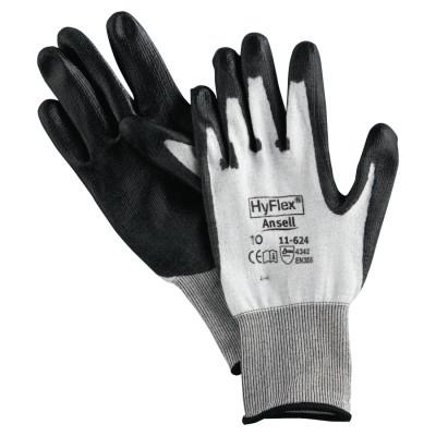 Ansell HyFlex 11-624 Dyneema/Lycra Work Gloves, Size 10, White/Black, 104781