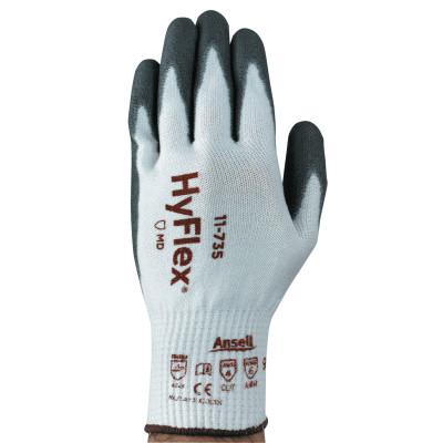 Ansell Lightweight Intercept Cut-Resistant Gloves, Size 10, White/Gray, 163846