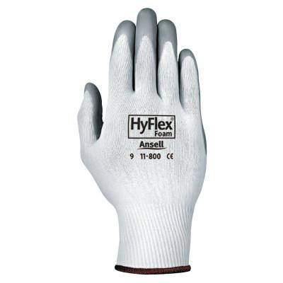 Ansell HyFlex Foam Gloves, 8, Gray/White, 103332