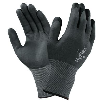 Ansell HyFlex Multi-Purpose Gloves, 7, Black, 11-840-7