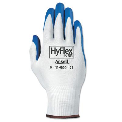 Ansell HyFlex NBR Gloves, 9, Blue/White, 11-900-9