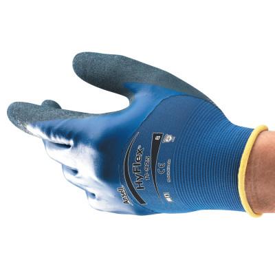Ansell HyFlex 11-925 Gloves, Size 8, Nitrile/Spandex, Blue, 11-925-8