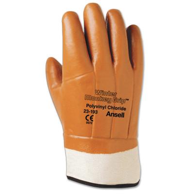 Ansell Vinyl Gloves, 10, Orange, 104725