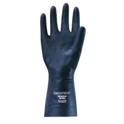 Ansell Neoprene Gloves, 11, Black, 29-865-11