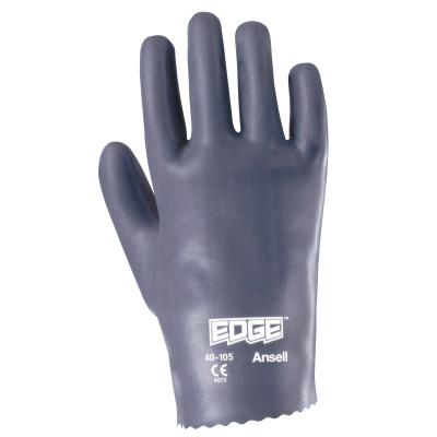 Ansell Edge Nitrile Gloves, Slip-On Cuff, Interlock Cotton, Size 9, Gray, 40-105-9