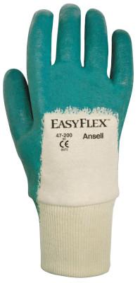 Ansell Easy Flex® Gloves, Size 8, Aqua, Nitrile Coated, 47-200-8