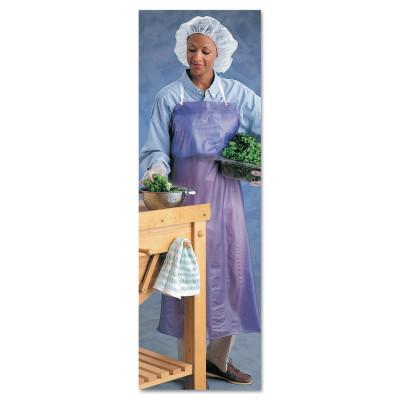 Ansell Vinyl Aprons, 33 in X 44 in, Vinyl, Blue, 105184