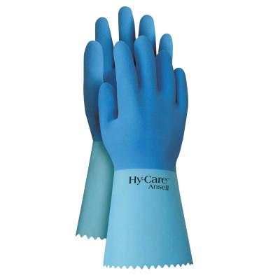 Ansell Hy-Care® Gloves, 10, Natural Latex, Blue, 62-400-10