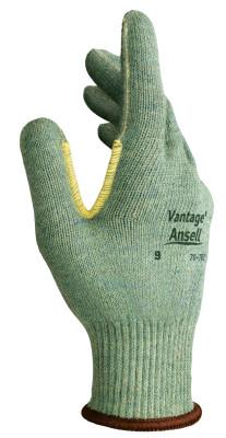 Ansell Vantage Heavy Cut Protection Gloves, Size 8, Mint, Knitted, 104418