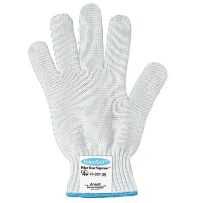 Ansell Polar Bear Supreme Gloves, Size 8, White, 74-301-8