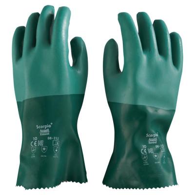 Ansell AlphaTec® 08-352 Neoprene Dipped Gloves, Rough Finish, Size 10, Green, 8-352-10