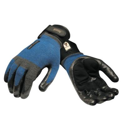 Ansell ActivARMR Heavy Laborer Gloves, Large, Black/Blue, 106421