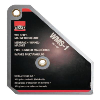 BESSEY?? Magnetic Square 90/45 Degree, 66 lb, 3 3/4 in x 4 3/8 in x 3/4 in, WMS-1