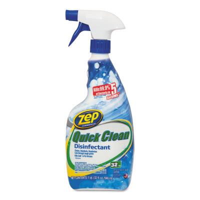 Zep Professional?? Quick Clean Disinfectants, 12 oz Bottle, Characteristic Scent, ZUQCD32