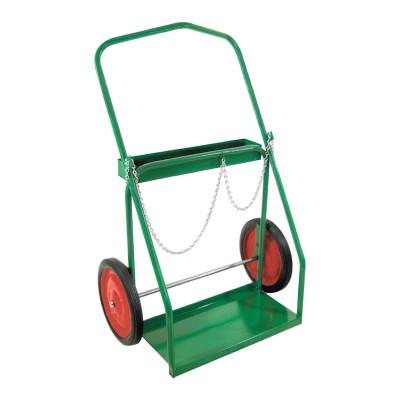 Anthony Low-Rail Frame Dual-Cylinder Cart, For 9.5 in-15 in dia., 14 in Solid Rubber/Steel Rim, 2-14