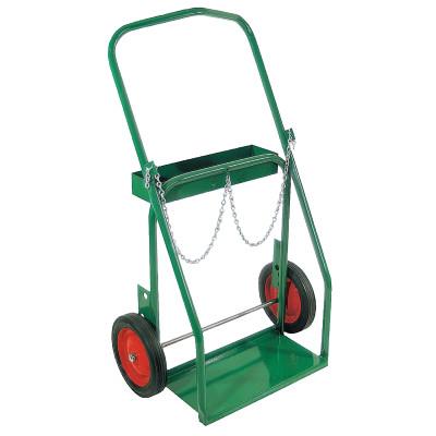 Anthony Low-Rail Frame Dual-Cylinder Cart, For 8"-8.5" dia., 10" Solid Rubber/Steel Rim, 4-10