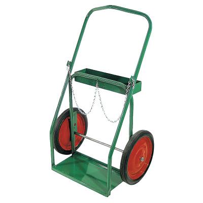 Anthony Low-Rail Frame Dual-Cylinder Carts, For 8"-8.5" dia., 14" Solid Rubber/Steel Rim, 4-14