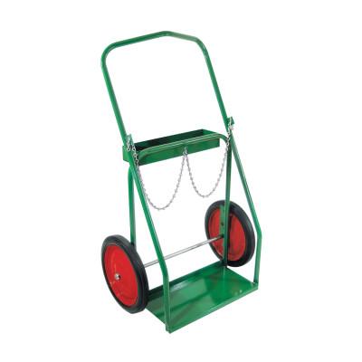 Anthony Low-Rail Frame Dual-Cylinder Cart, 9.5 in dia Cylinders, 14 in Rubber/Steel Rim Wheels, 8-14