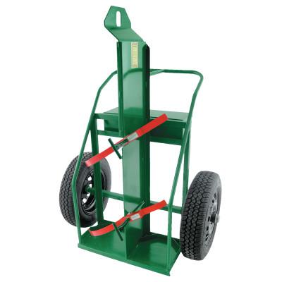 Anthony Large Heavy-Duty Frame Dual-Cylinder Cart, For 9.5"-15" Cylinders, 20" Road Tire, 94-15LFW-24