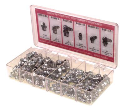 Alemite® Vehicle Fitting Assortments, Includes 96 Assorted Fittings, 2398-1