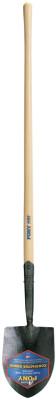 The AMES Companies, Inc. Shovels, 9 1/2 in X 7 in Round Point Blade, 47 in White Ash Straight Handle, 1258200