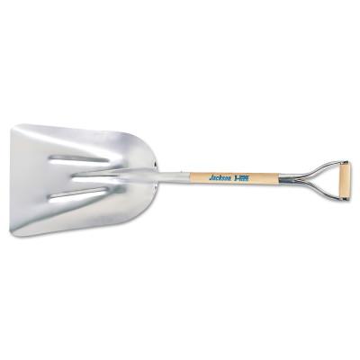 The AMES Companies, Inc. Aluminum Scoop, 20 in L x 15.25 in W blade, 27 in White Ash D-Grip Handle, 1681400