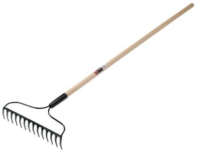 The AMES Companies, Inc. Eagle Bow Style Garden Rake, 14 in Forged Steel Blade, 48 in White Ash Handle, 1881600