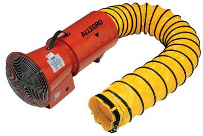 Allegro® DC Axial Blowers w/Canister, 1/4 hp, 12 VDC, 15 ft. Ducting, 9506-01