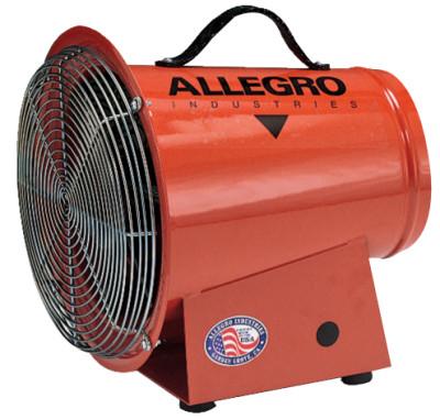 Allegro® DC Axial Blowers, 1/4 hp, 12 VDC, 15 ft. Cord w/Alligator Clips, 9506