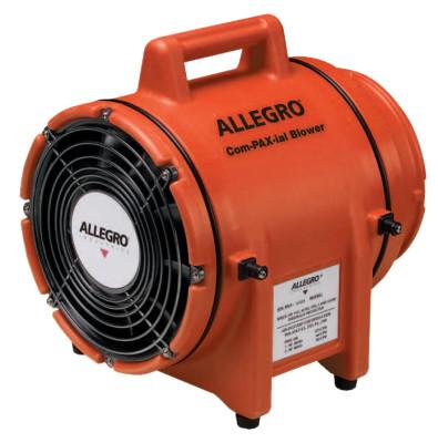 Allegro® Plastic Com-Pax-Ial Blowers, 1/4 hp, 12 VDC, 15 ft. Cord w/Alligator Clips, 9536