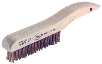 Ampco Safety Tools Scratch Brushes, 10 in, 4 X 16 Rows, Shoe Handle, B-399