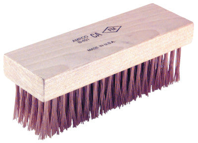 Ampco Safety Tools Scratch Brushes, 7 1/4 in, 6 X 19 Rows,Flat Handle, B-401