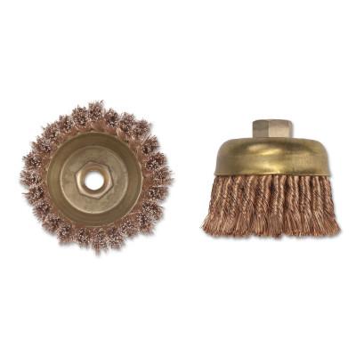 Ampco Safety Tools Knot Wire Cup Brush, 4 in Dia., 5/8-11 Arbor, .02 in Wire, CB-40-KT