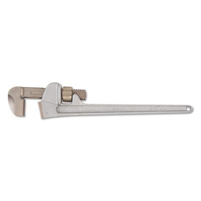 Ampco Safety Tools Aluminum End Pipe Wrenches, 90° Head Angle, Bronze Body Jaw, 36 in, W-215AL