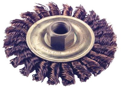 Ampco Safety Tools Knot Wire Wheel Brush, 4 in D x 0.357 in W, .02 in 20,000 rpm, WB-40KT