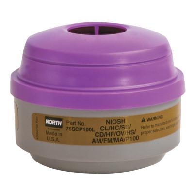 Honeywell Combination Gas and Vapor Cartridges, Ammonia/Chlorine/Formaldehyde/Methylamine, 75SCP100L