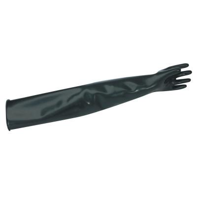 Honeywell Neoprene Glovebox Gauntlet Ambidextrous Gloves, Black, Smooth, Size 9 3/4, 8N1532A/9Q