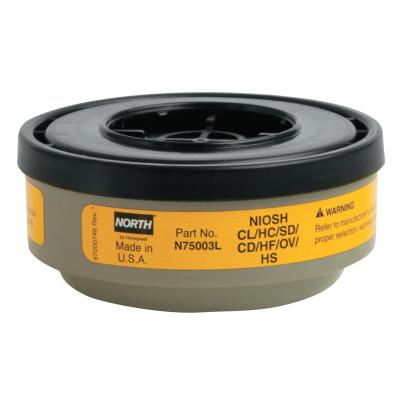 Honeywell Acid Gas Cartridge for N Series, Cartridge/Filter, Yellow, N75003L